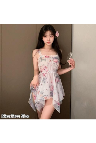 ふんわり花柄がフェアリー感漂うベビードール エロ ランジェリーの通販