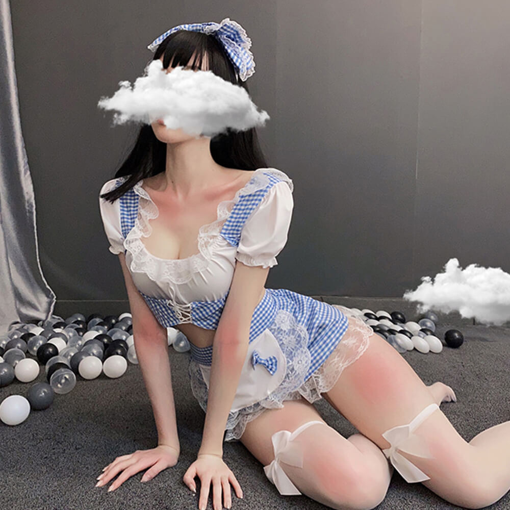 ランジェリーコスプレベビードールドレスエプロンコスチューム付き