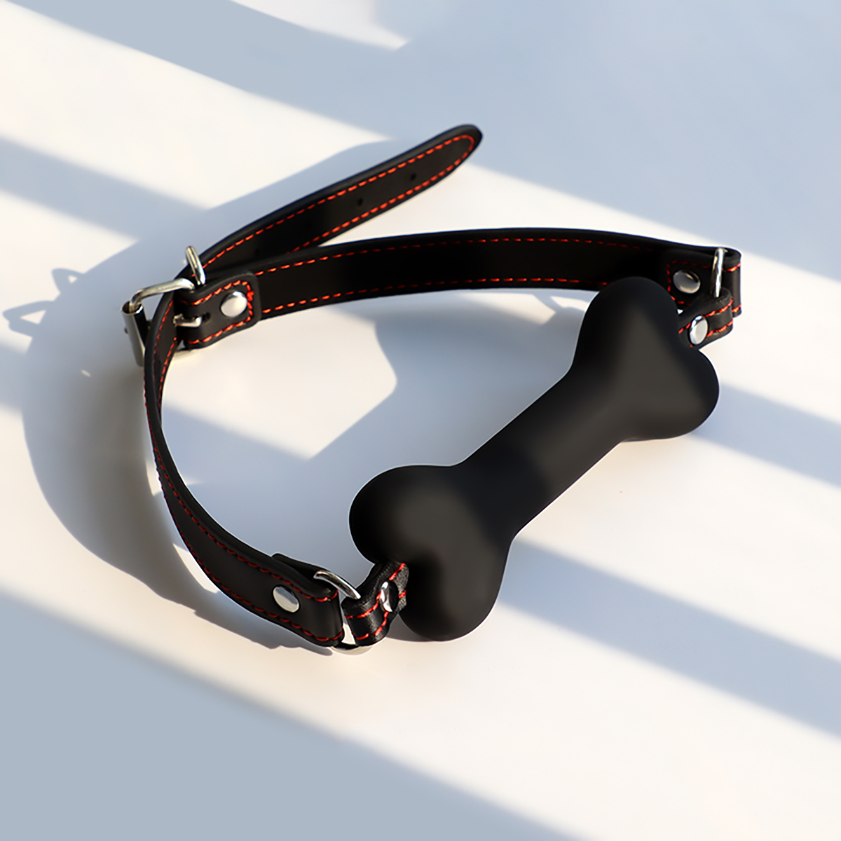 エロ口内アクセサリー 妄想膨らむドッグボーンギャグ ブラック BDSM口内具
