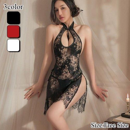 大胆なカットとスリットに目を奪われるチャイナドレス風ベビードール エッチ な コスプレ通販