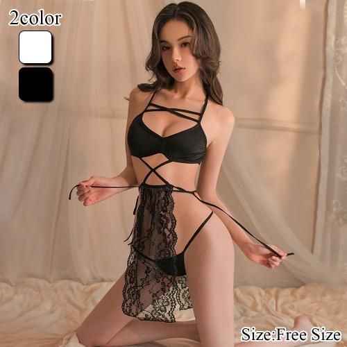 狩猟本能を刺激するレースが妖艶なベビードール 激安セクシーランジェリー