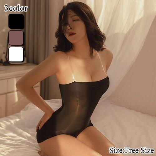 ベアトップとパンツ一体型になったショートタイプのボディスーツ sexy ランジェリー