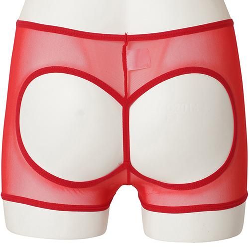 ストレッチメッシュ生地のOバックがセクシーなボーイレッグタイプのショーツ セクシー下着