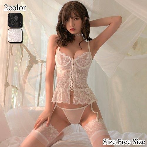 レースの繊細な美しさと機能性も備えたガーターランジェリー スパイスランジェリー