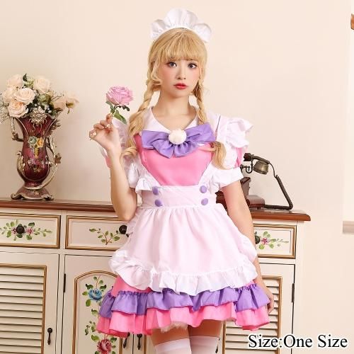 アニマルキャラのアイテムがキュートなメイドさん風コスプレ ランジェリー 可愛