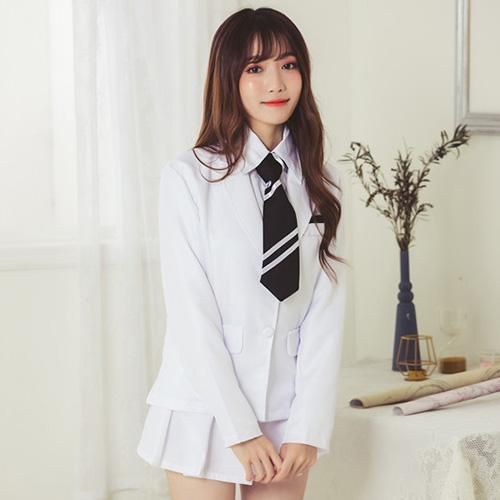 ホワイトカラーの清純派女子制服風コスプレ ランジェリー ショップ 人気