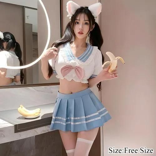 学生服コスプレ 甘酸っぱくてキュートな猫耳セーラー服コスプレ エロ ランジェリー 通販