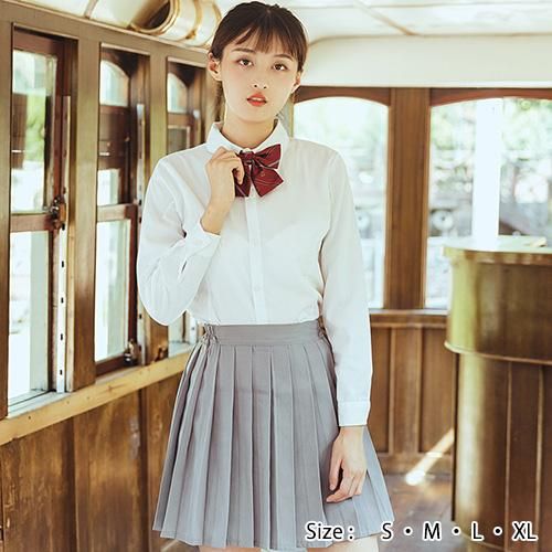 JKコスプレ 爽やかなライトグレーの長袖JK制服風コスプレ セクシー下着 セクシーコスプレ