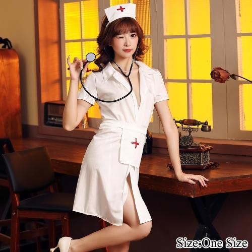 羽織るだけの着やすさが魅力のミニ丈ワンピのナース風コスプレ ランジェリー ショップ 人気